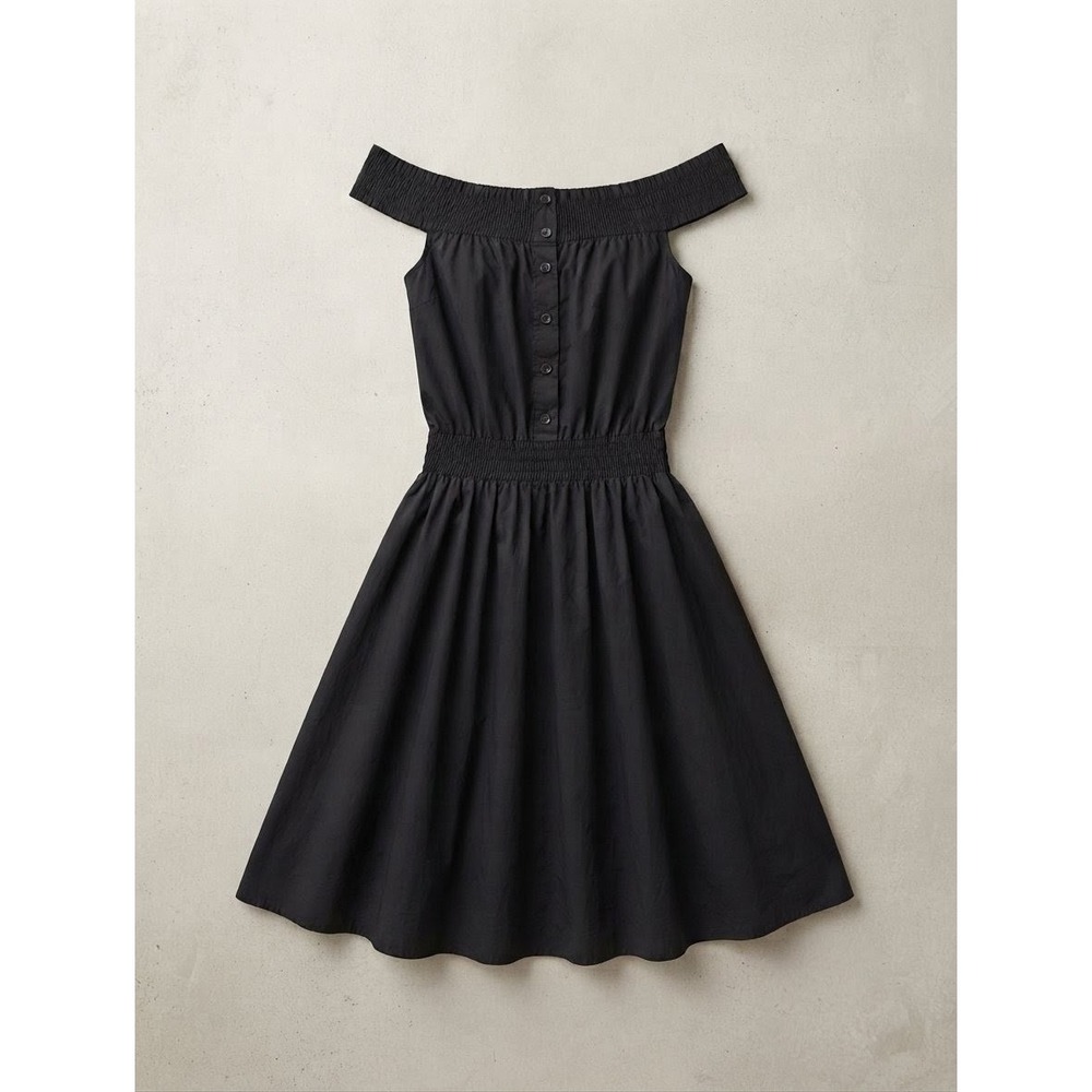 Donna Karan New York Black Off Shoulder Dress Quiet Luxury Minimalist Chic